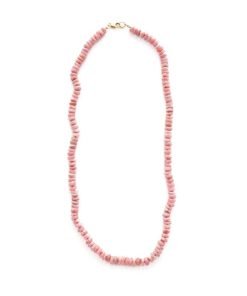 Silk Knotted Rhodonite Necklace