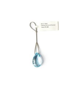 Faceted blue topaz pendant