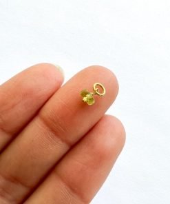 18k Peridot Gemstone Charm